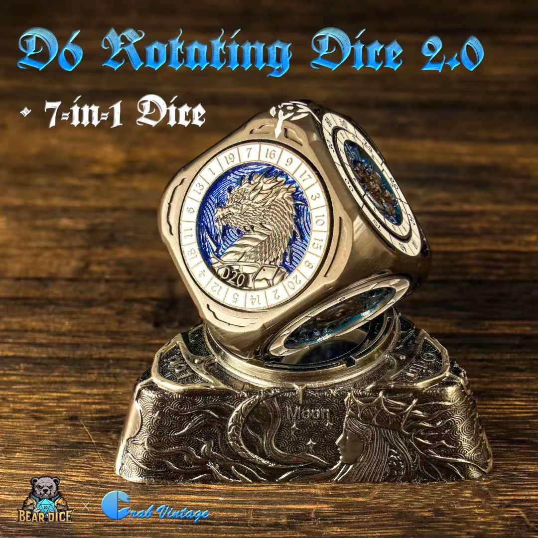 D6 Rotating Dice 2.0 Spinner EDC Toy
