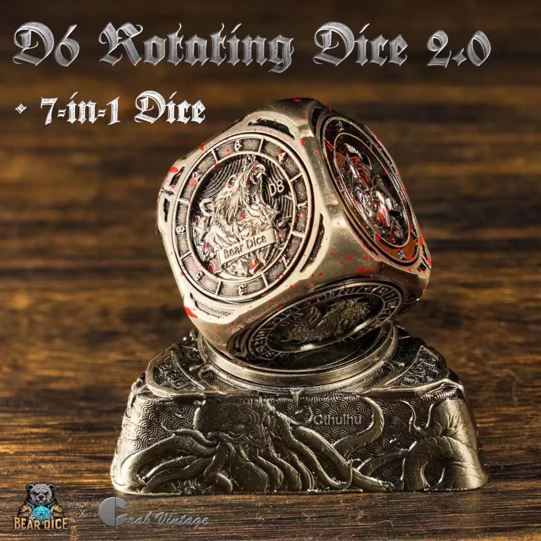 D6 Rotating Dice 2.0 Spinner EDC Toy