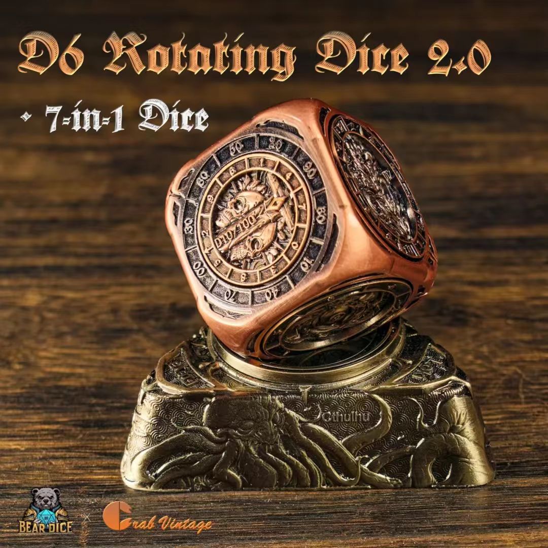D6 Rotating Dice 2.0 Spinner EDC Toy